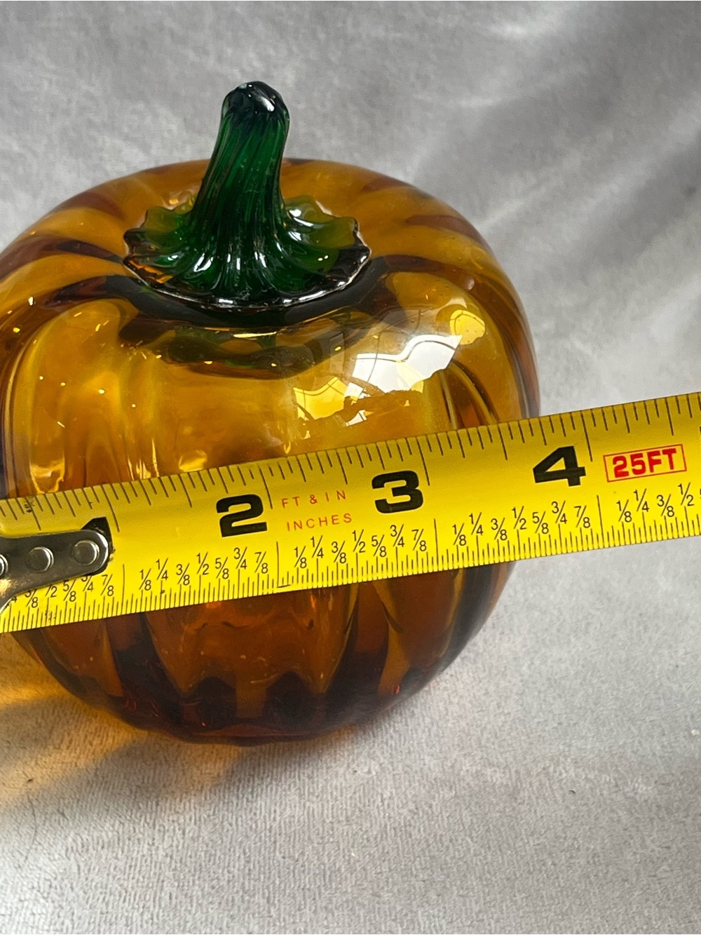 Rare Blenko Glass Tangerine Pumpkin hand blown Deco Artisan 2016 4.5” - Picture 5 of 6